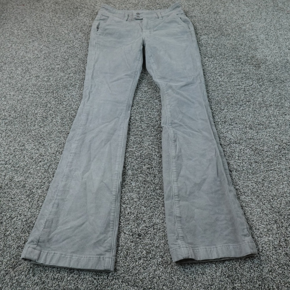 American Eagle Pants Womens 4 Gray Corduroy High Rise Kick Boot Flare Stretch